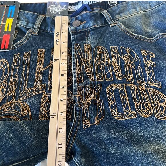 Billionaire Boys Club BB Creative Spell Out Jeans Eclipse In Blue Size 36 - Picture 7 of 8